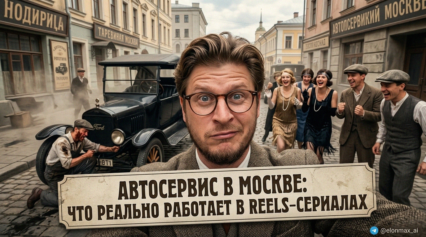 Автомеханик работает с двигателем автомобиля на автосервисе в Москве