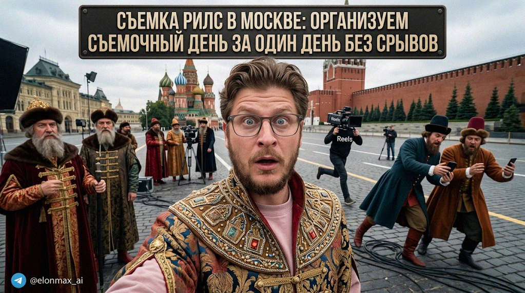 Профессиональная съемка видеоконтента рилс в Москве с полной организацией съемочного дня
