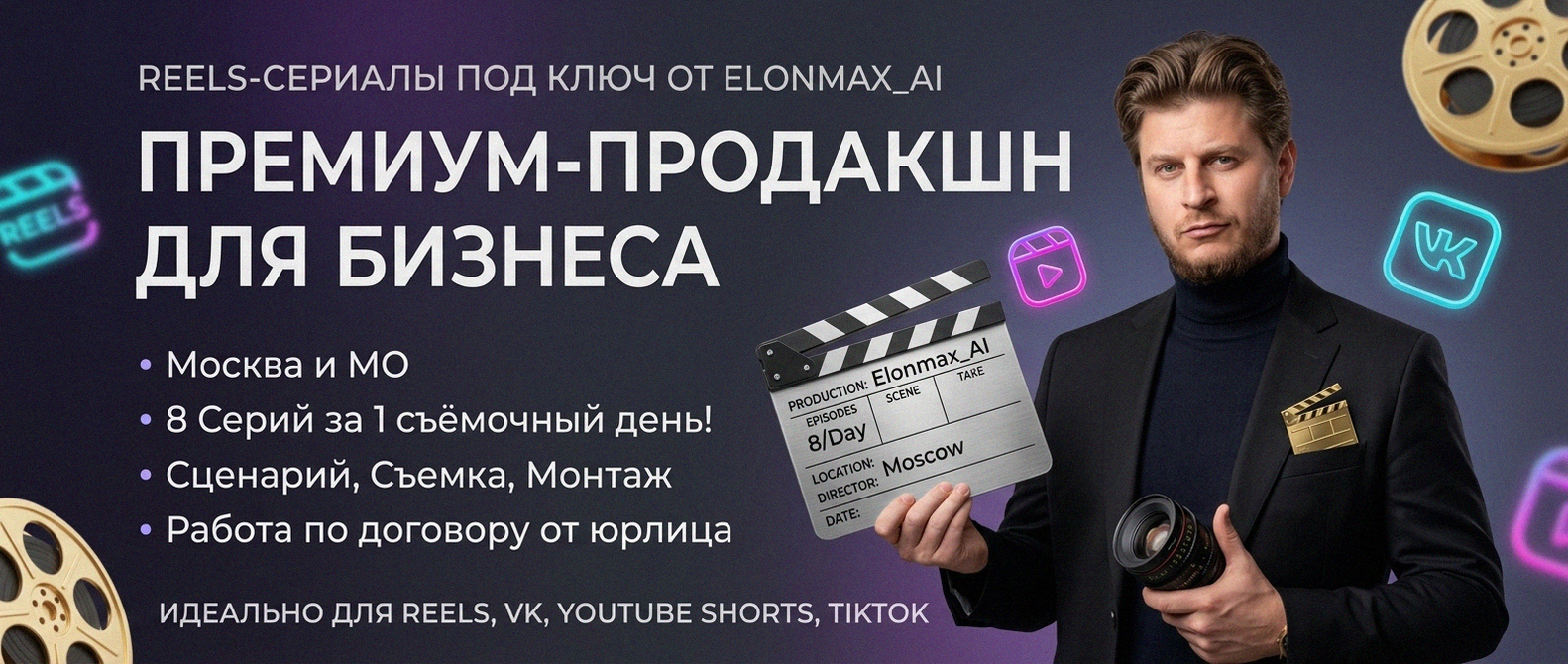 Reels-сериал под ключ от Elonmax_AI