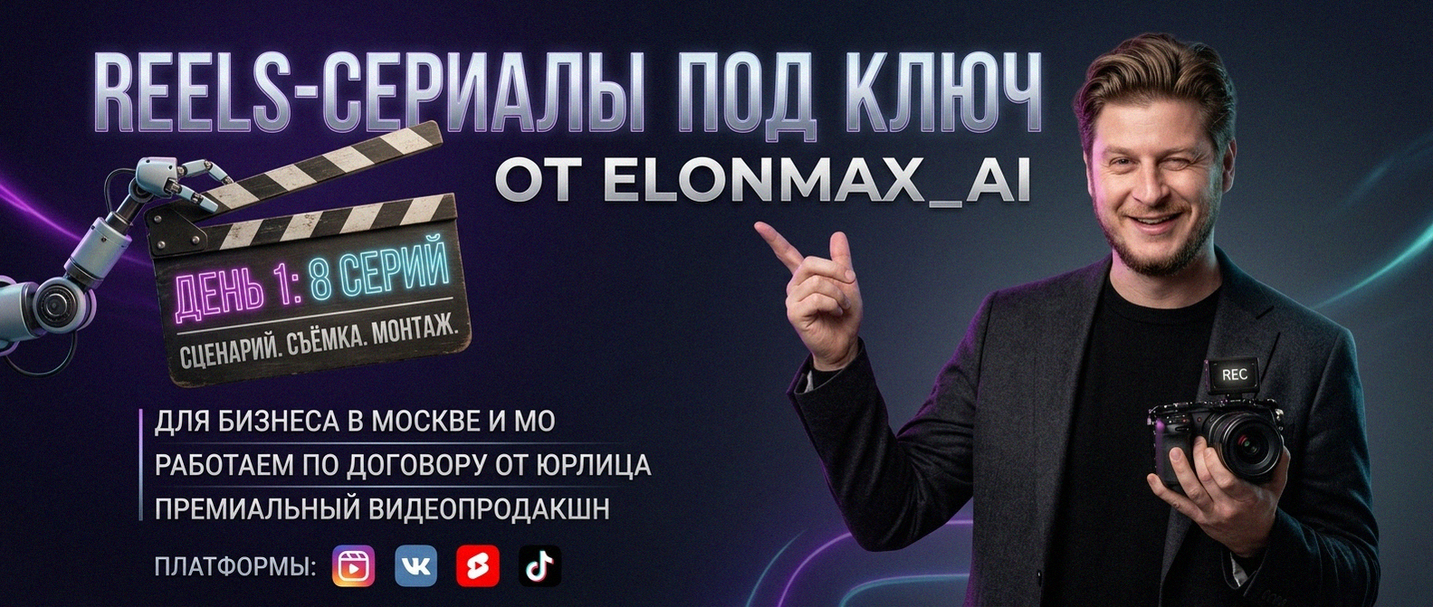 Reels-сериал под ключ от Elonmax_AI