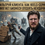 Иллюстрация концепции фильтрации клиентов через Reels-сериал для бизнеса